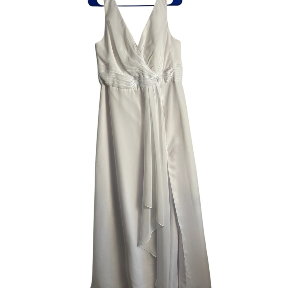 Prom Ball‎ Wedding Formal Gown Floor Length Size 1X White New 4043